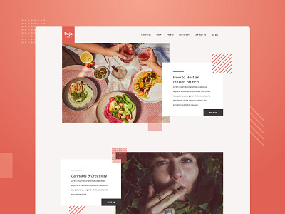 Doja Club brunch cannabis club infused shop ui ux website