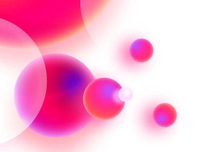 Pearl bubbles color expanse gradient space sphere white