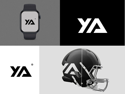 ya77 personalbrand american football athlete american football athlete brand brand identity branding corporate design design geometric logo logomark modern simple sport