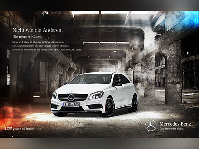 Mercedes A-Class a class automotive benz car composing mercedes photoshop urban