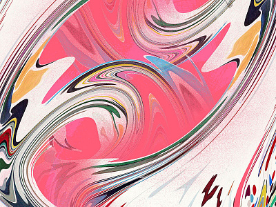 Just A Swirly Day abstract pink swirl