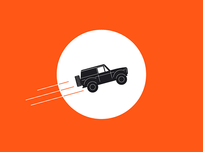 To the moon and back broncos car illustration art landing page moon root