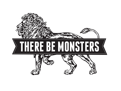 There Be Monsters graphic design logo