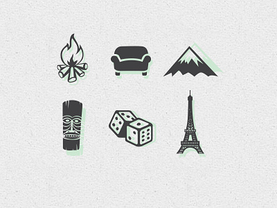 Vacation Icons illustration