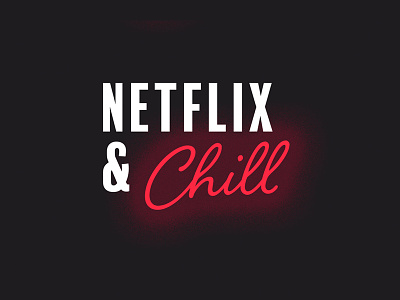 Netflix & Chill logo typography