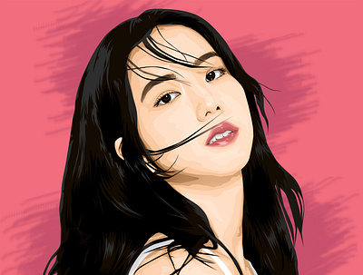 Jisoo BLACKPINK design graphic design illustration vector art vector portrait vexel art