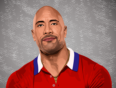 Dwayne Johnson graphic design vector art vector portrait vexel art vexel portrait