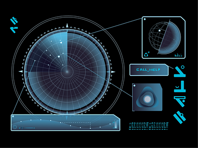Alien Interface graphic design illustration