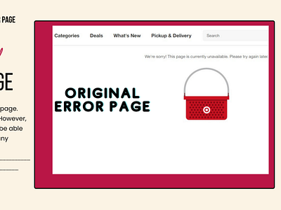 Spec Project-Original Error page for Target