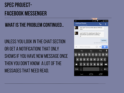 Facebook messenger in-message notification information