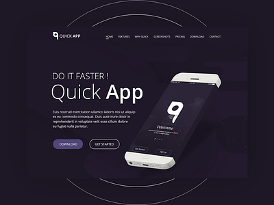 Quick app landing page