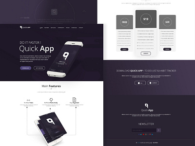 app landing page