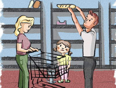 Supermarkets during the war adventure book illustration character design children book illustration illustration kid lit art kids book kids illustrations procreate