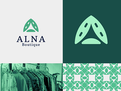 ALNA Boutique Logo Design boutique boutique logo branding graphic design green logo logo luxury logo