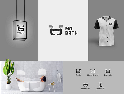 Ma Bath bath logo bathroom interior products bathroom logo branding graphic design logo minimal logo modren logo