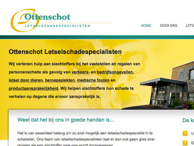 Ottenschot Letselschadespecialisten business design dutch web wordpress