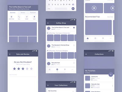 Mobile App Wireframe - 01 app ux ux kit wireframe