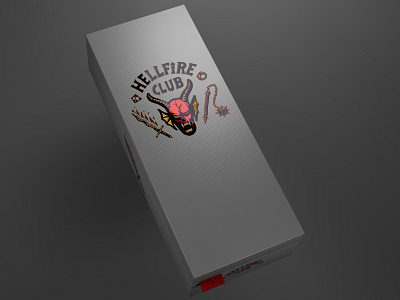 Stranger Things 4, Hellfire Club set box mock-up 3d animation branding graphic design