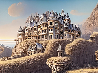 A palace on the cliff - Made with PicSo app ai art artwork digital art graphic design illustration