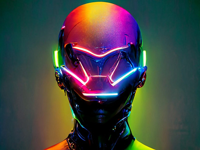 Robot glowing in rainbow - made with PicSo ai ai art aiart aiartcommunity aiartgenerator aiartwork aigeneratedart aigeneratedartwork aigeneratedartworks art artwork artworks design digital art digitalartwork digitalartworks illustration rainbow robot technology
