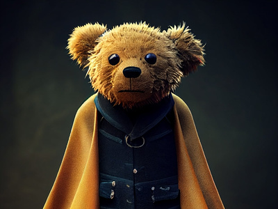 Teddy bear with a cape - made with PicSo app