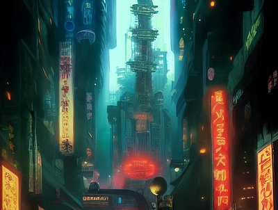 Blade Runner Cityscape - made with PicSo app ai ai art art artwork design digital art illustration