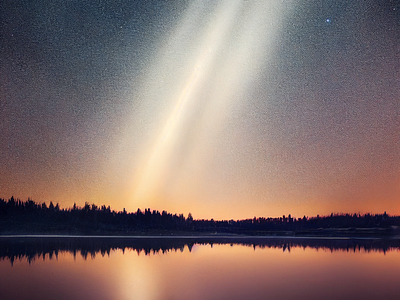 Night sky in Finland 2d design graphic design illustration