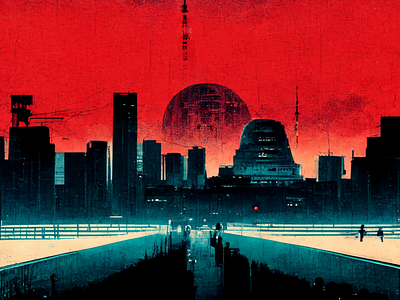 Neo-Tokyo 2d design graphic design illustration
