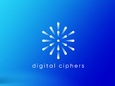 Digital Ciphers 3d blue cipher design digital gradient logo logotype tech vibrant vibrant colors white
