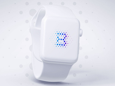 Bit Fan Logo bit digital fan gradient logo logotype smart watch technology