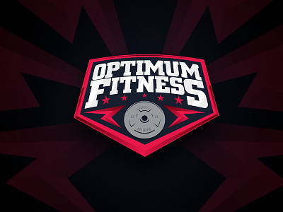 Optimum Fitness Logo barbell dumbell fitness gym logo logotype optimum sport sport logo weight lifting