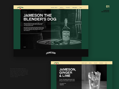 Jameson Microsite brand design grid jameson typography ui web website