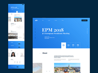 JCI Home Page agency conference design grid landing page typography ui web website