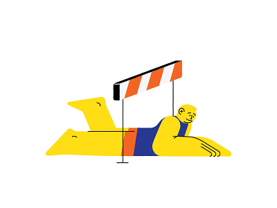 Reconciling with obstacles 2d character adobe illustrator character character design character illustration concept design design flat illustration line art vector yellow