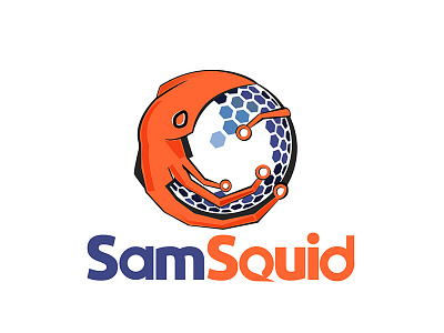 SamSquid Branding Logo accessories logo branding design illustration logo logo design squid squid logo type typography