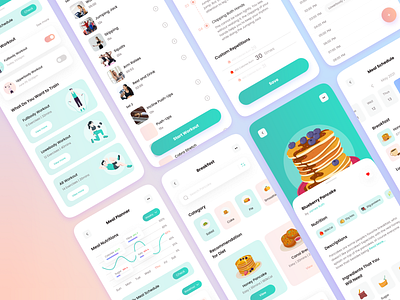 Fitness App design fitness fitness app graphic design health health app ui ux workout