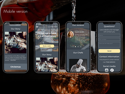 Mobile UI design | Food figma landing page design mobile version design ui ui ux web design website design