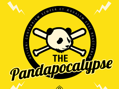 The Pandapocalypse apocalypse baseball fantasy fire and brimstone illustration panda roto