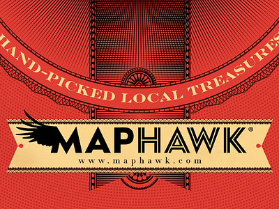 Detail for some of the cover art for the 2014 MapHawk guides aesthetic antique design equal and opposite grey jay guide illustration los angeles map moire pattern vintage