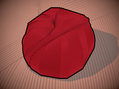 This yarn ball was a pretty satisfying thing to illustrate too.