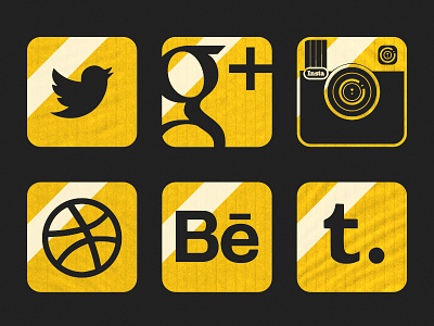 "Inkjet" Social Network Buttons for Equal & Opposite