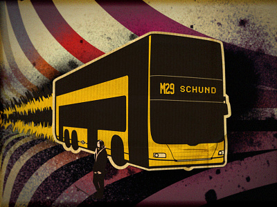 M29 Bus bus cut paper design equal and opposite graffiti grey jay m29 paper schund skate spraypaint stencil sticker