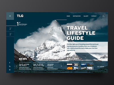Travel Guide for Freelancer concept corporate design guide travel travel agency typography ui web webdesign