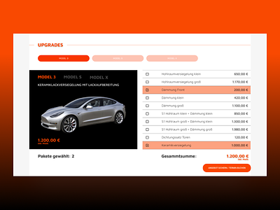Tesla Bodyshop München - Part 2 concept design ui webdesign