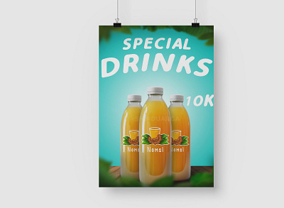 Drinks Poster branding design graphic design illustration logo photoediting vector