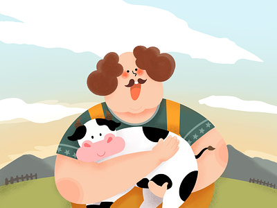 Farmer character illustration