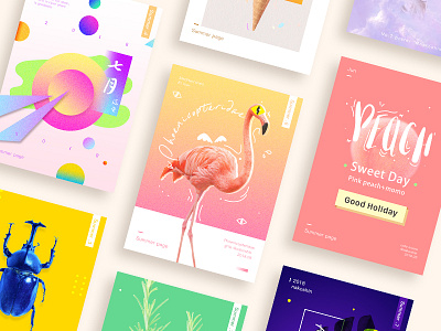 summer 2018 art color colorful design digitalart gradien poster summer