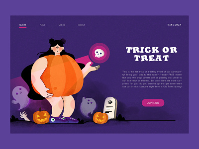 Happy Halloween character design graphic halloween illustration web