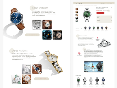 Swiss Watches Website branding design ecommerce shop swiss ui ux watches web design