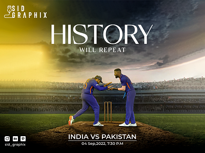 India Vs Pakistan Ad | Asia Cup 2022 | Poster Design 3d ads advertising animation branding creative ads dribble graphic design illustrator indiavspakistan logo motion graphics photoshop poster design social media social media designes socialmediaad ui